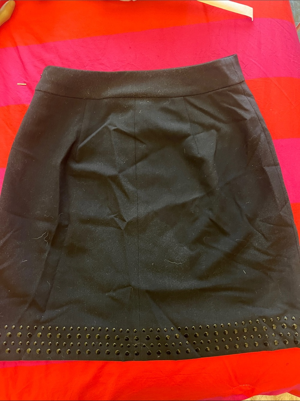 Ariat Black Mini Skirt with Studded Center Panel and Western faux Pockets Sz2 - Picture 9 of 10